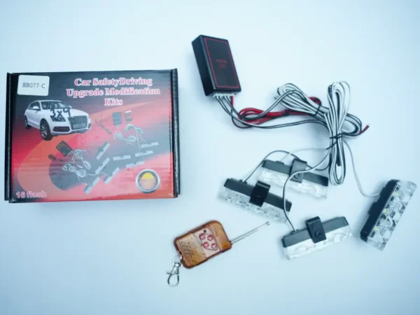 White Flasher Grill Light with Remote